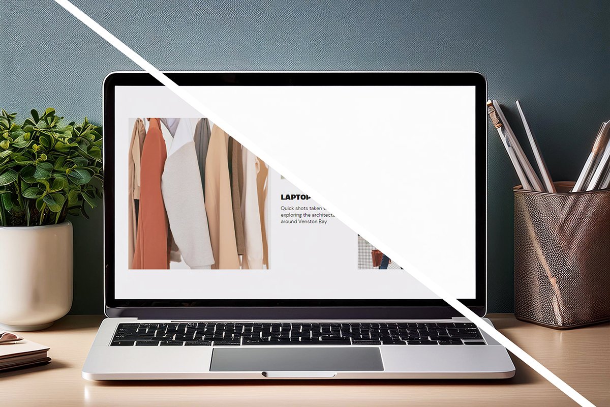 Free Front View Laptop Mockup with Office Vibe 2