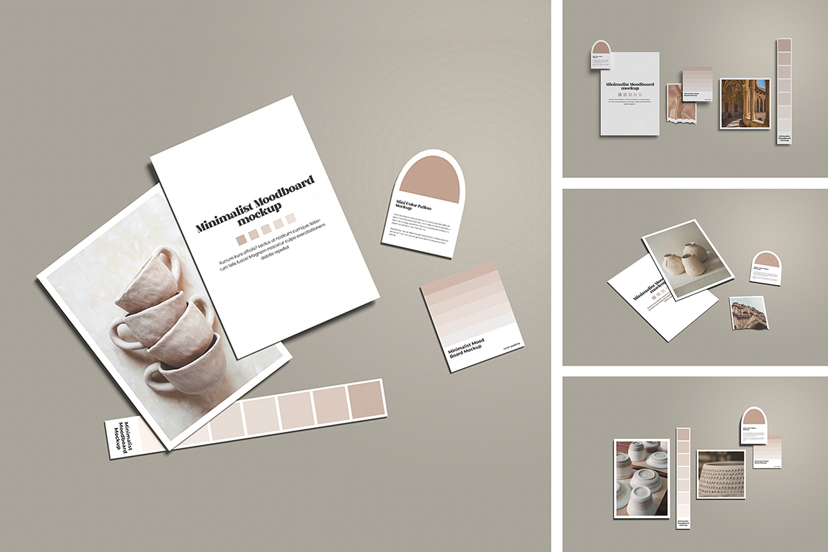 Minimalist Ideas Moodboard Mockup