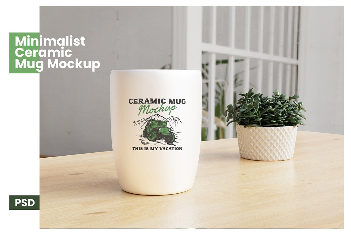 Minimalist Ceramic Mug Mockup