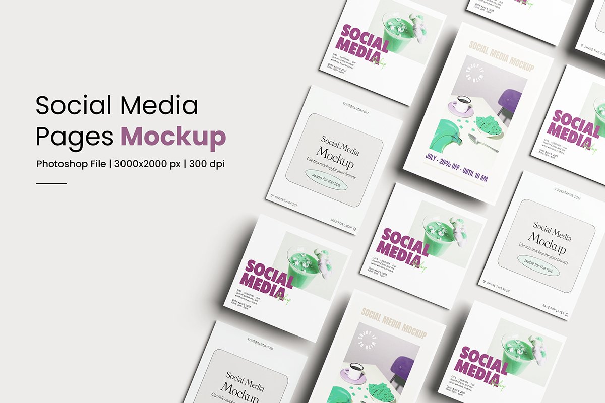 Social Media Pages Mockup