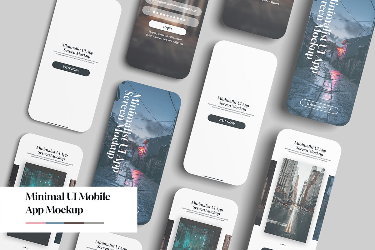 Minimal UI Mobile App Mockup