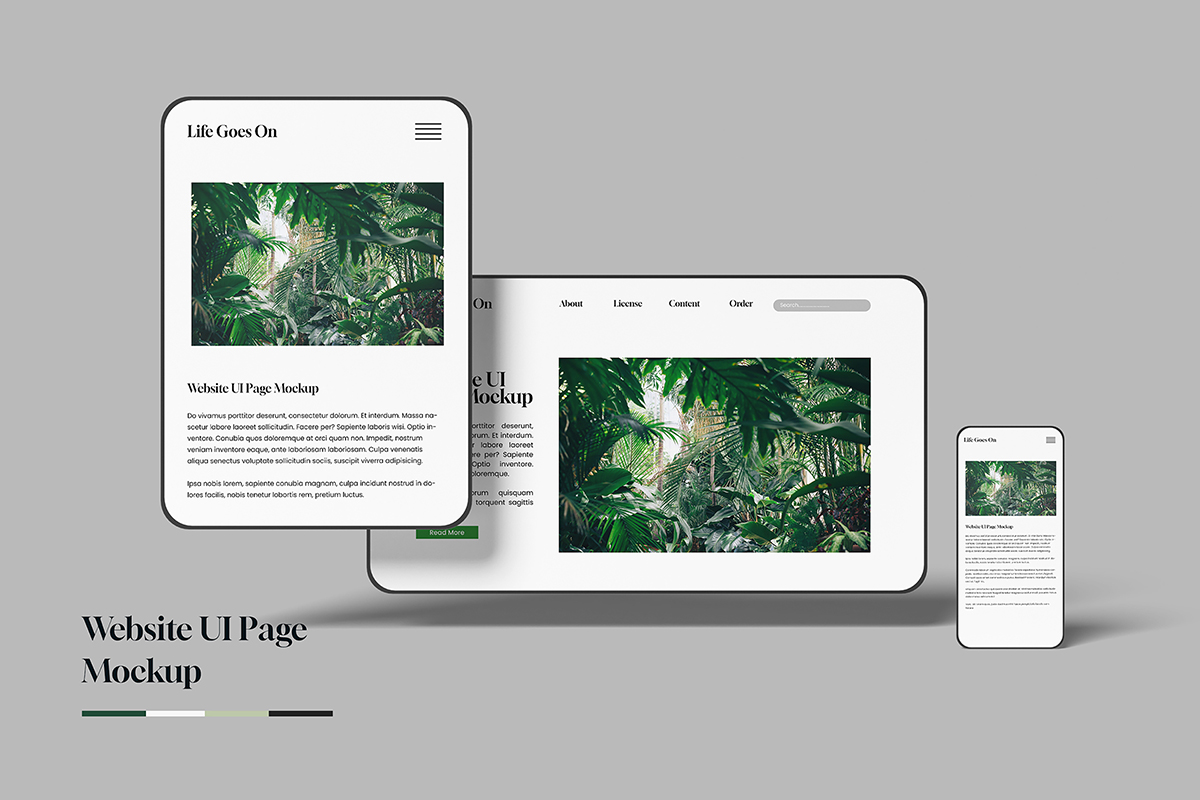 Website UI Page Mockup
