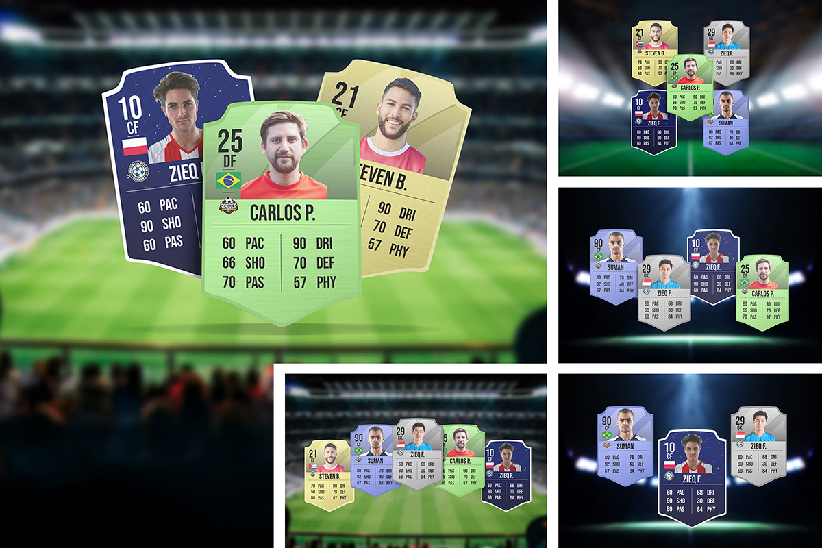 Soccer Player Personalized Badges Mockup