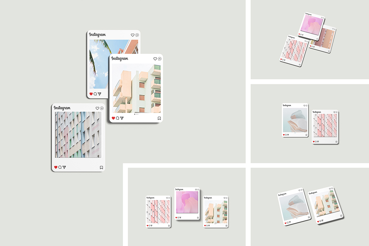 Pastel Color Social Media Mockup