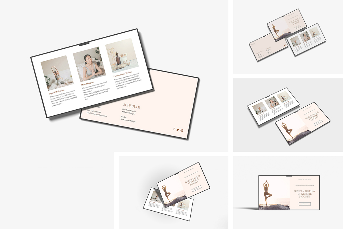 Screen Display UI Website Mockup