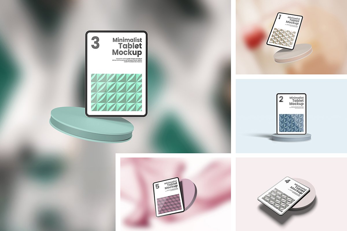 Floating Tablet Mockup for UI Design