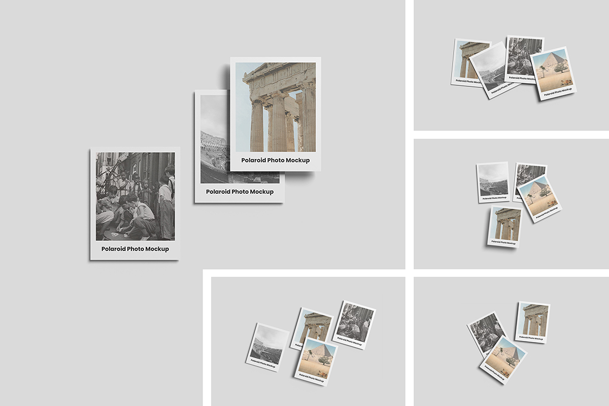 Minimalist Polaroid Photo Mockup