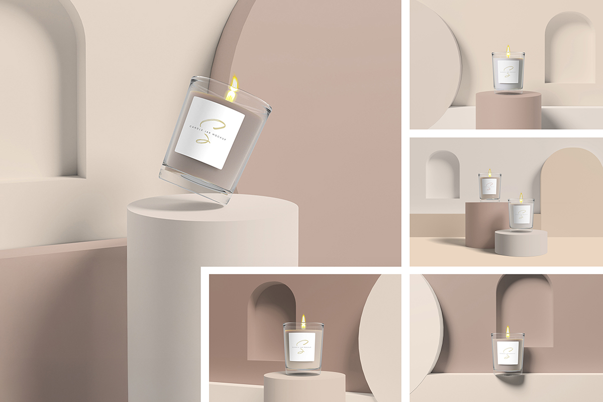 Minimalist Candle Jar Mockup