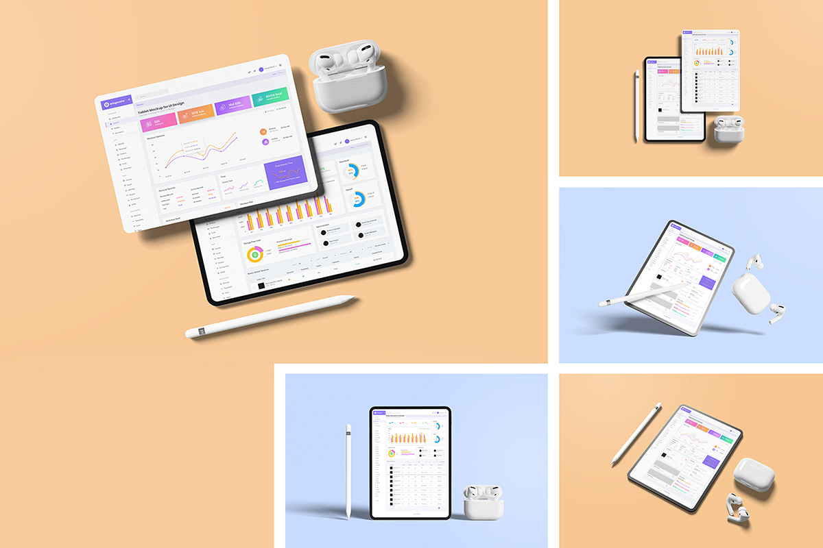 Tablet Mockup for UI Design