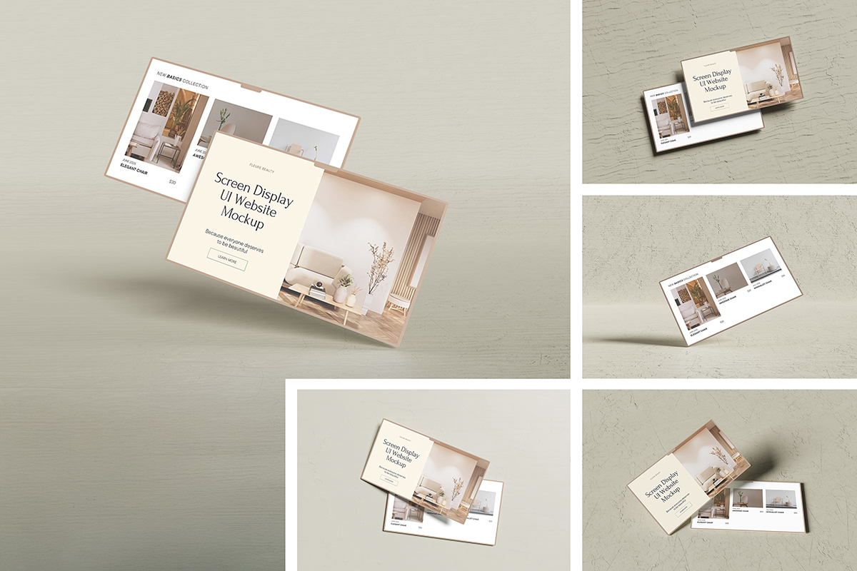 Screen Display UI Website Mockup