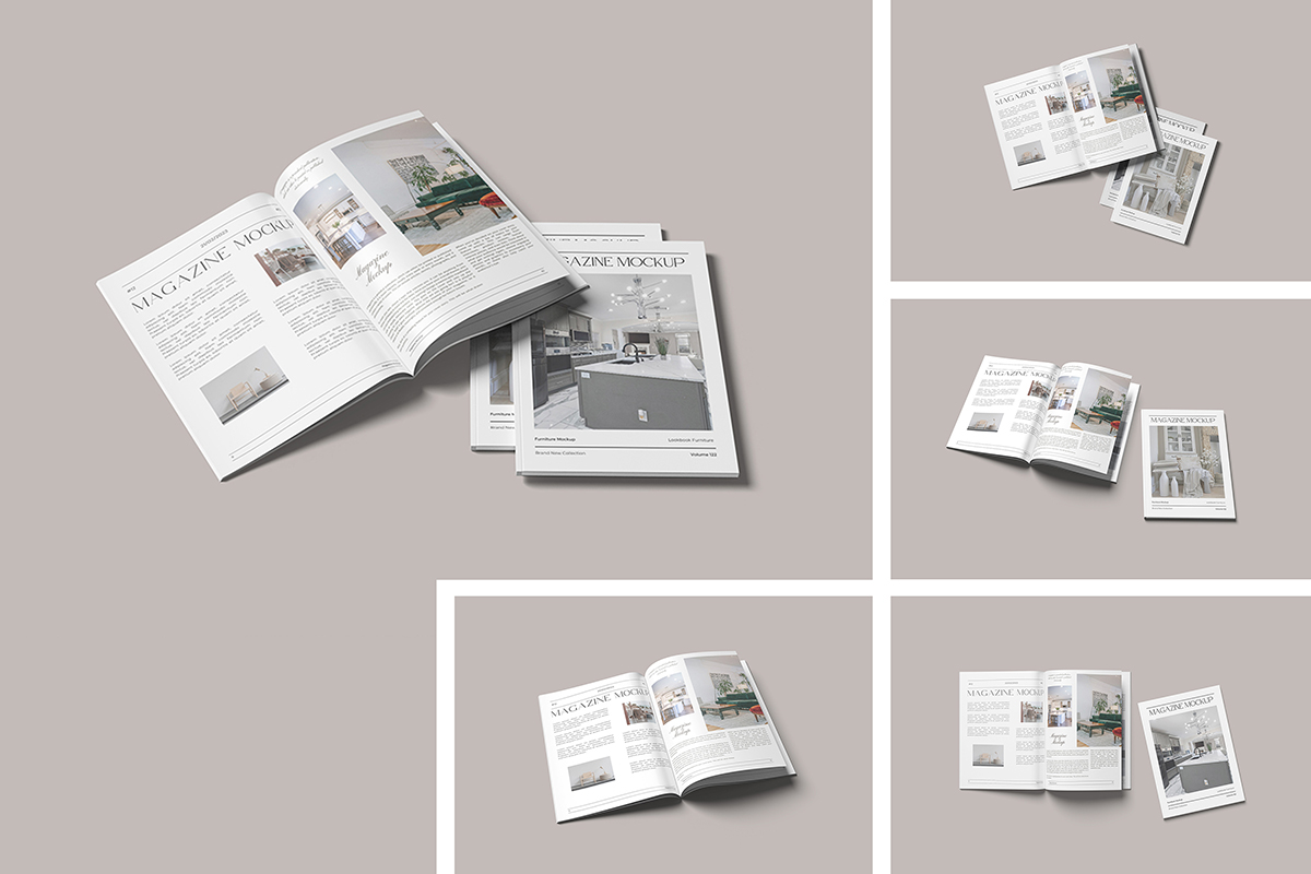 Clean Style Magazine Mockup