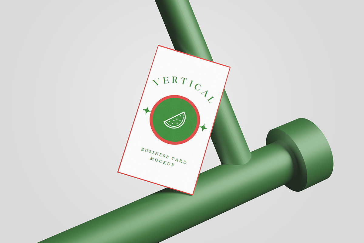 Clean Vertical Business Card Mockup
