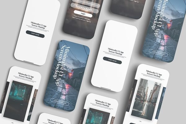 Minimal UI Mobile App Mockup