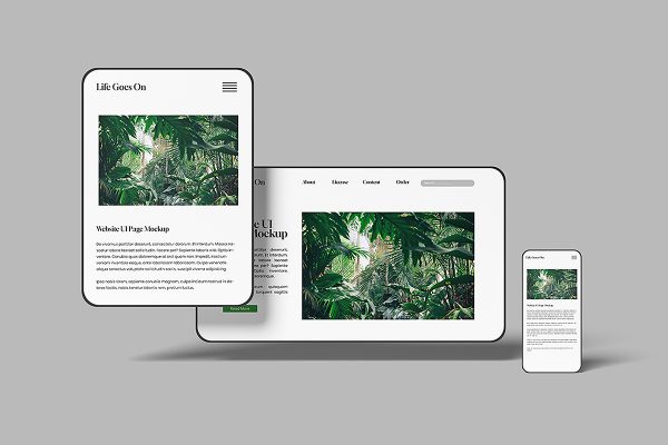Website UI Page Mockup
