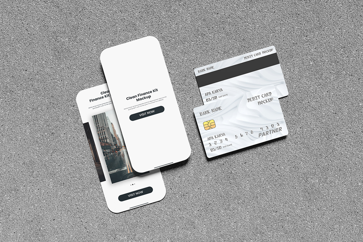 Clean Finance Kit Mockup