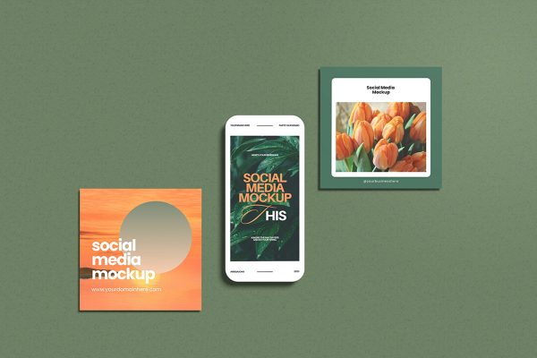 Colorful Social Media Mockup