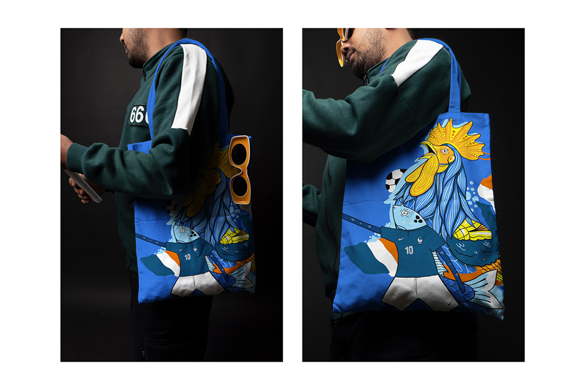 Vertical Realistic Tote Bag Mockup