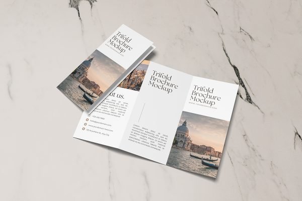 Front Trifold Brochure Mockup