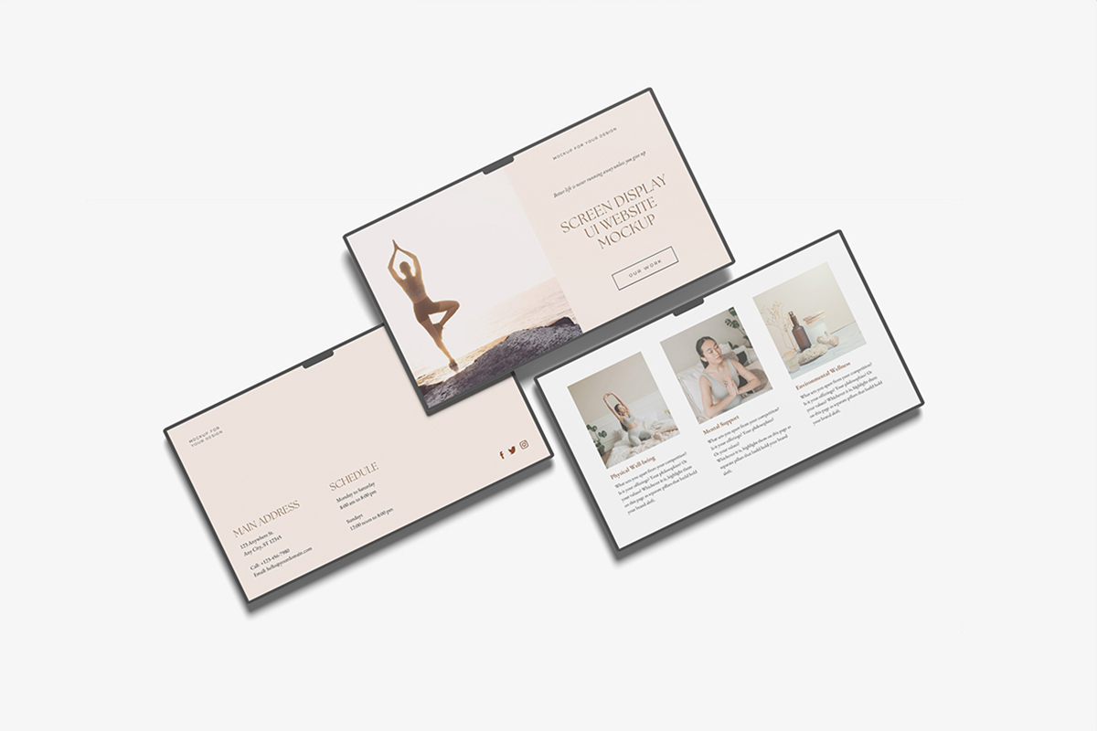 Screen Display UI Website Mockup