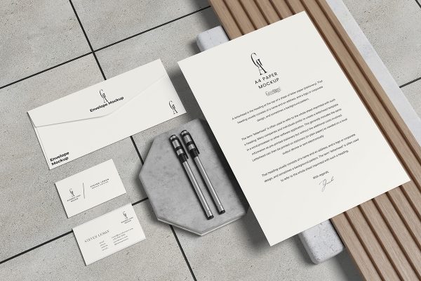 Industrial Style Stationery Mockup