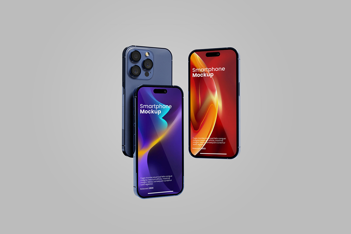 Floating Smartphone Mockup V2