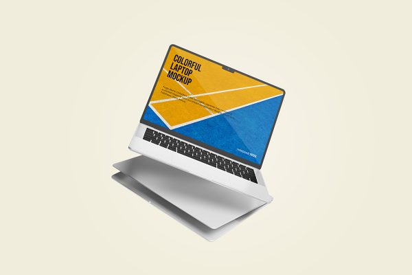 Floating Laptop Mockup V2