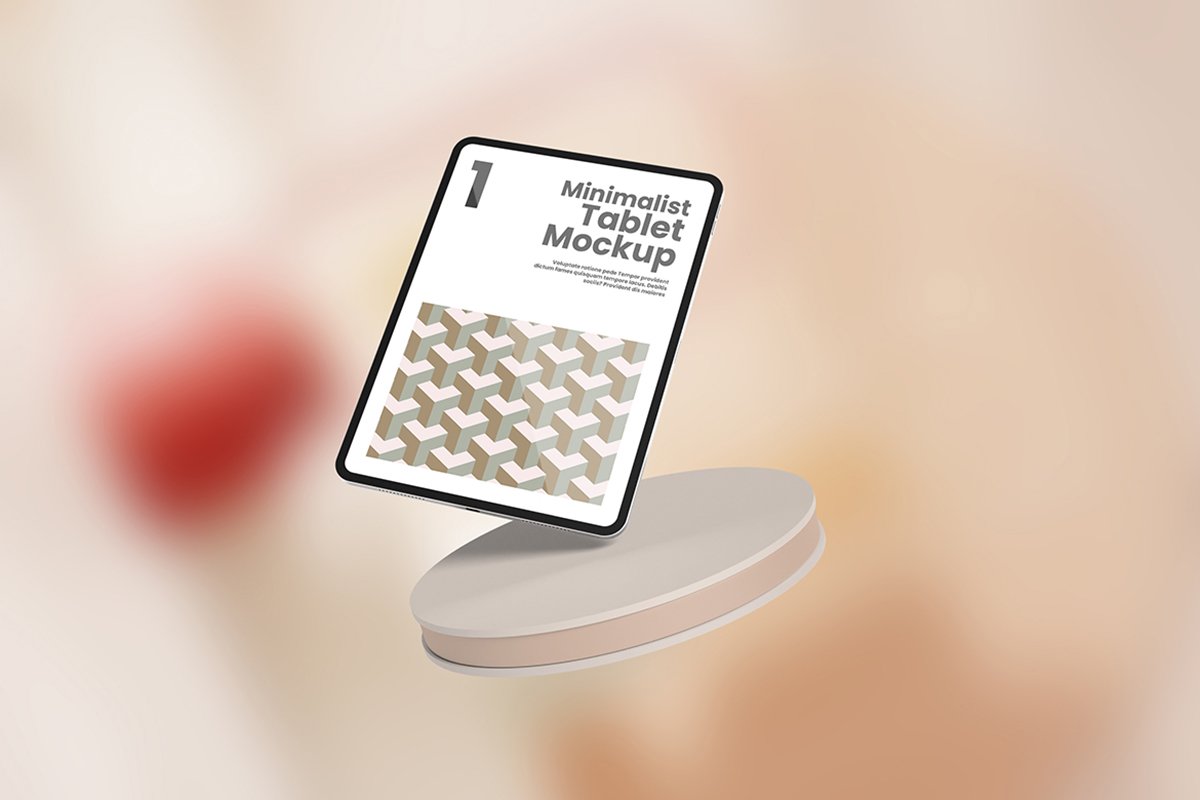 Floating Tablet Mockup for UI Design
