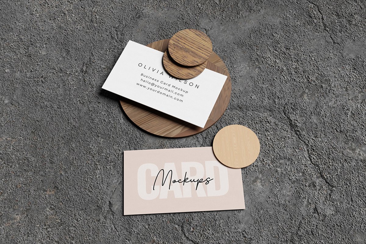 Realistic Business Card Mockup
