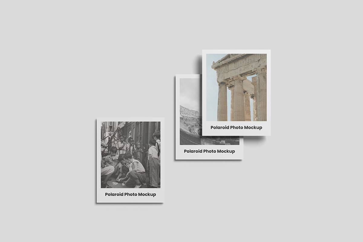 Minimalist Polaroid Photo Mockup