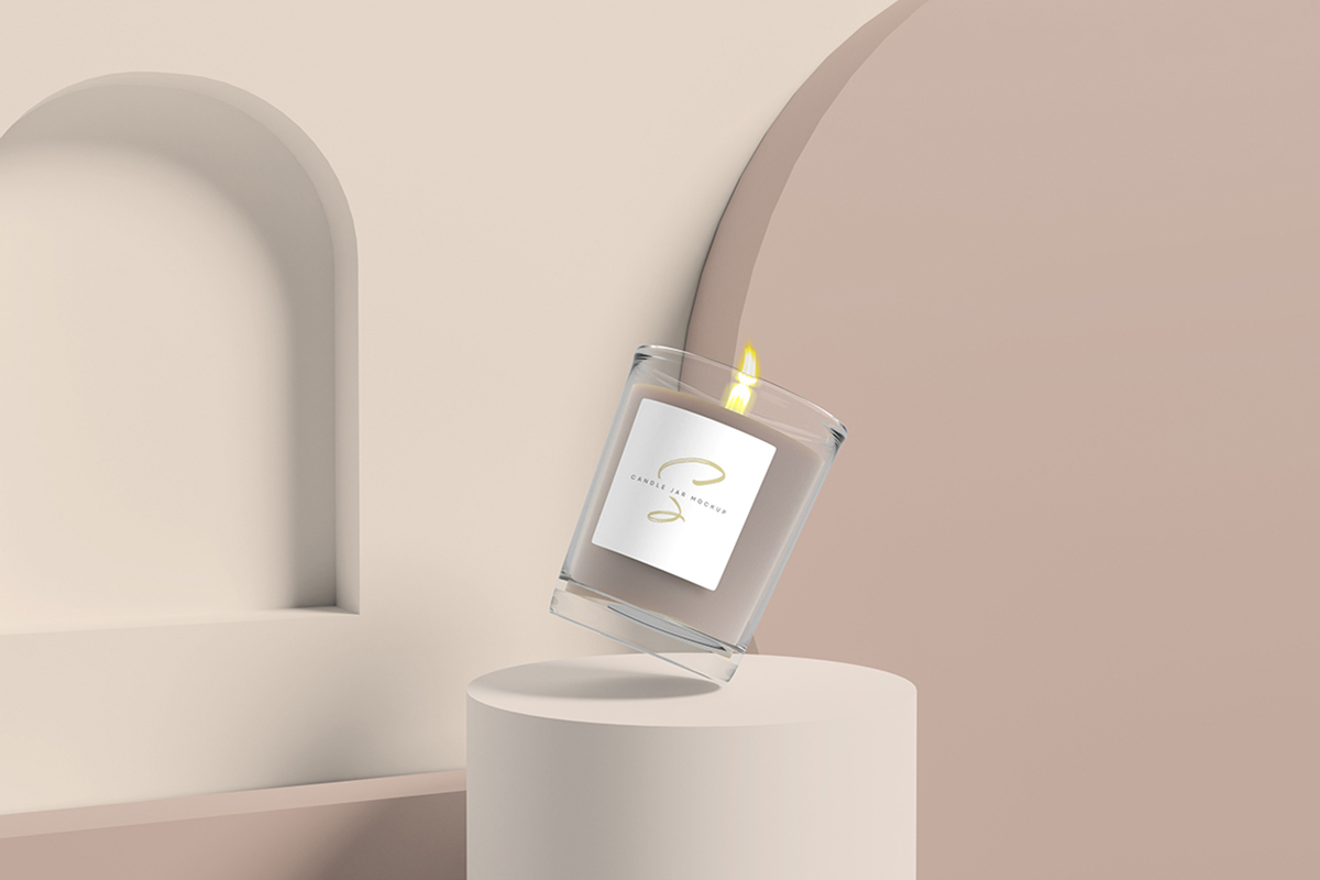 Minimalist Candle Jar Mockup