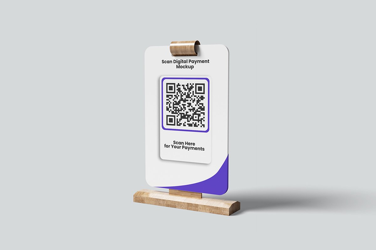 Minimalist Scan Digital Payment Mockup