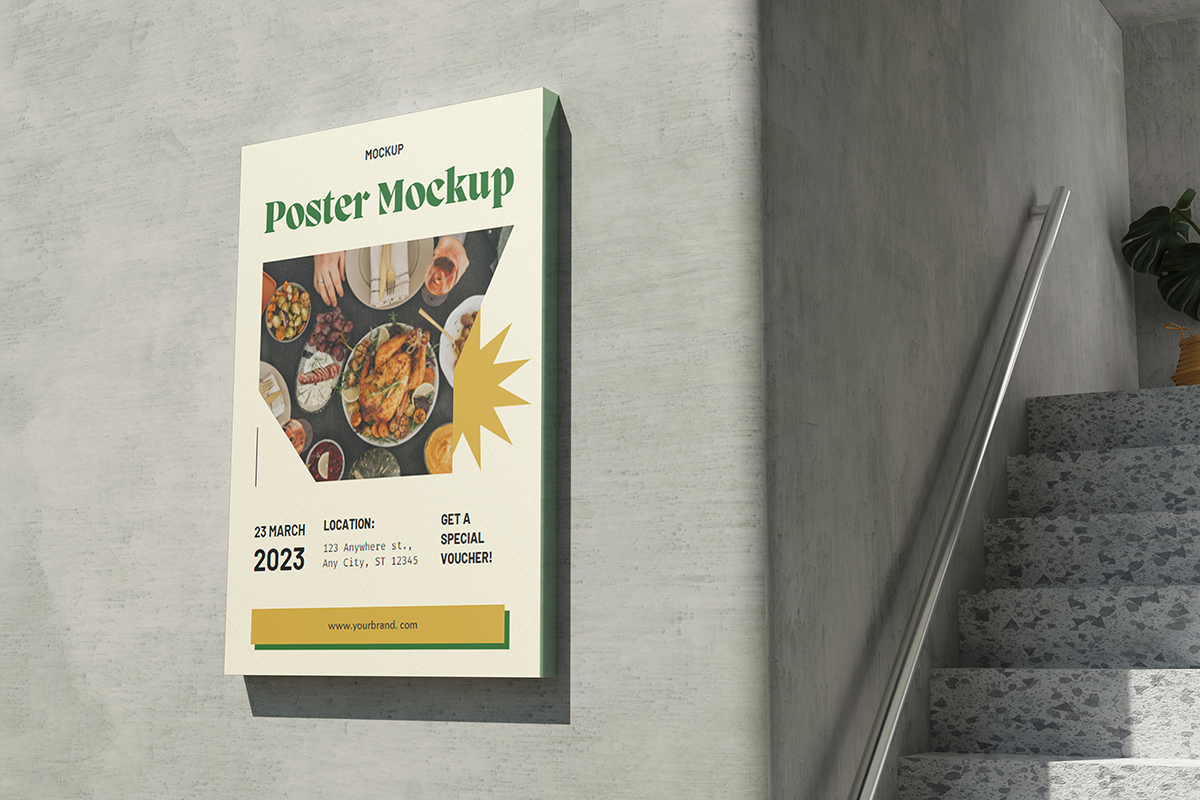 Realistic Building Poster Mockup