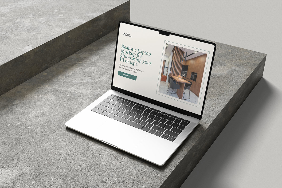 Laptop Mockup for UI Design Presentation