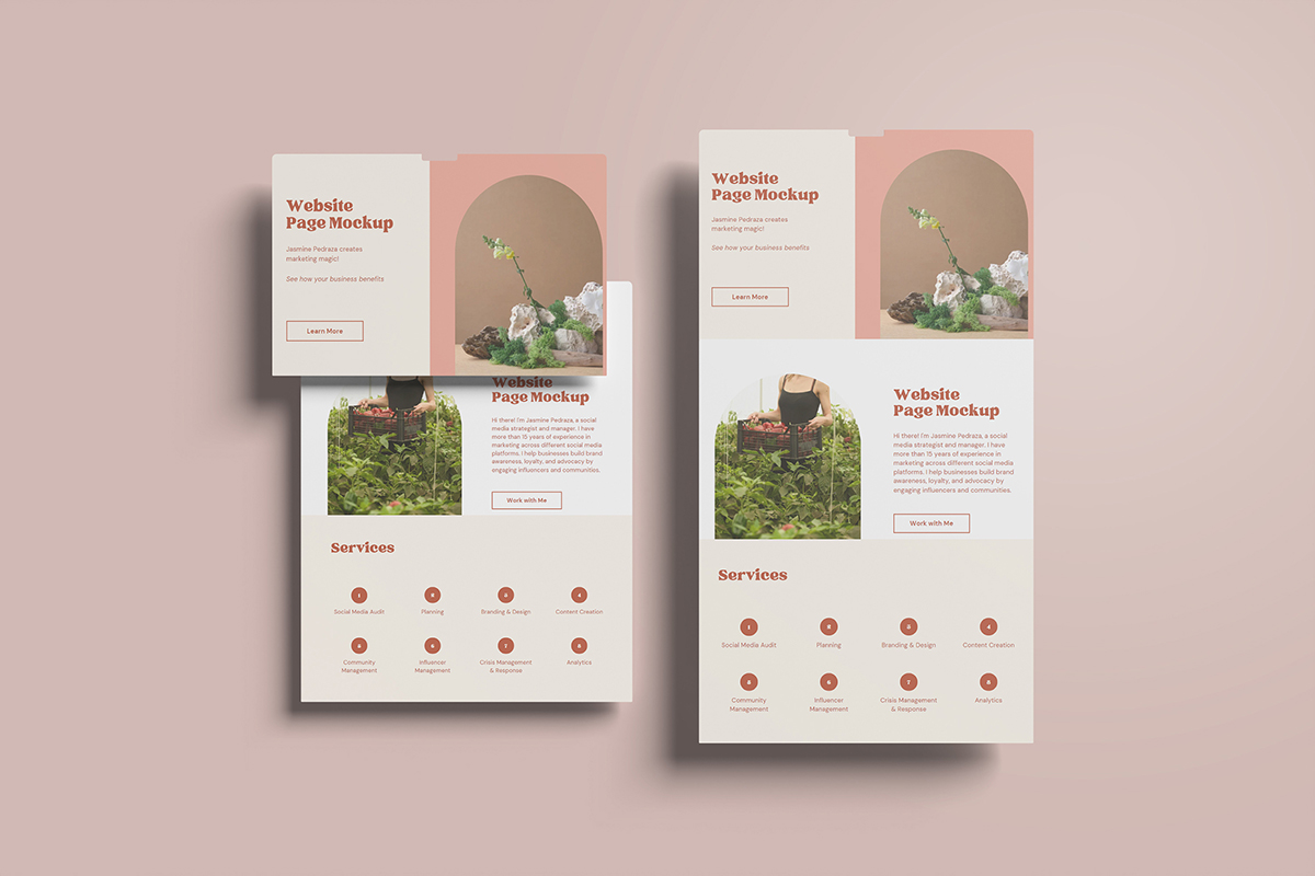 Clean Website Page Mockup