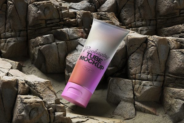 Realistic Cosmetic Tube Mockup