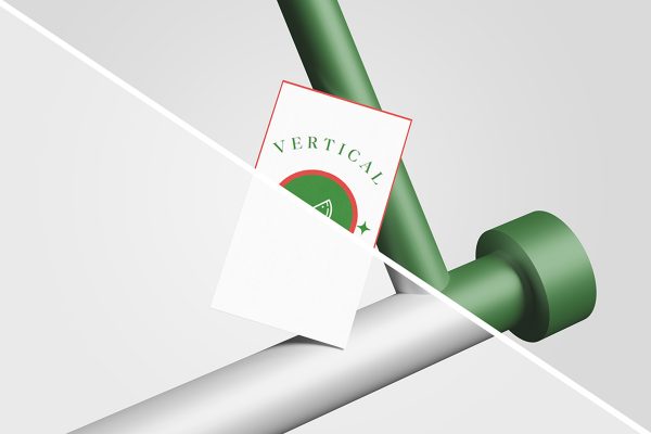 Clean Vertical Business Card Mockup