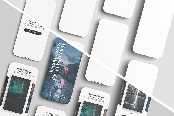 Minimal UI Mobile App Mockup