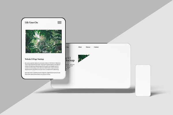 Website UI Page Mockup
