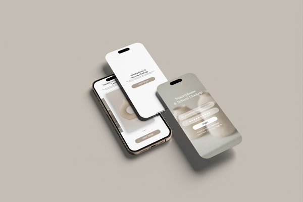 Smartphone and Screen Mockup
