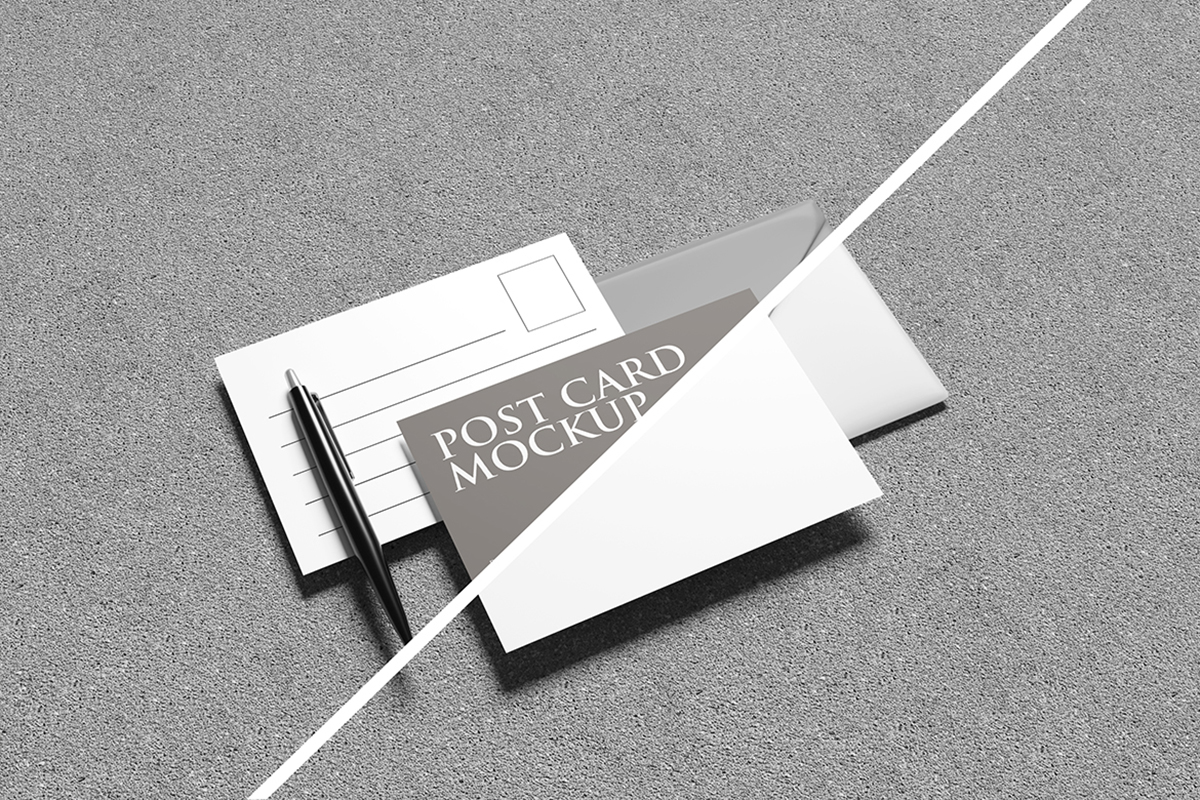 Elegant Post Card Mockup