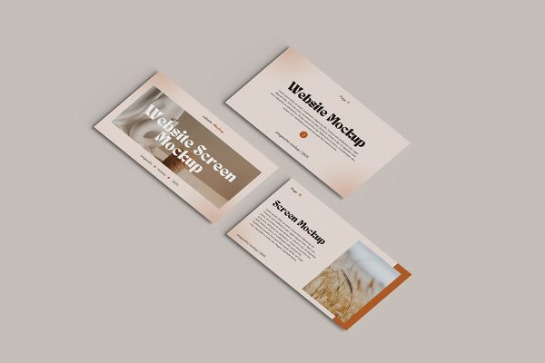 Isometric Website UI Page Mockup