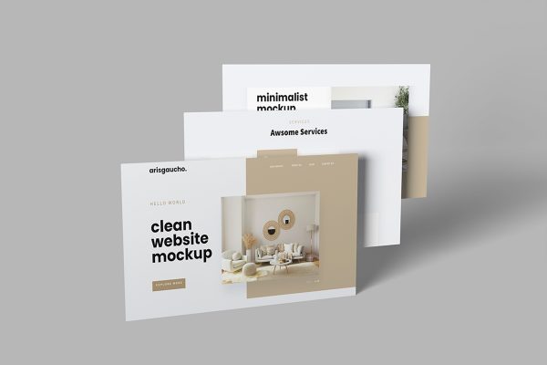 Clean Website Pages Mockup