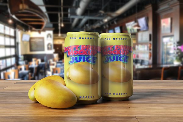 Product Juice Can Mockup