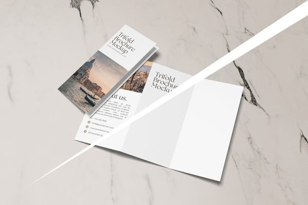 Front Trifold Brochure Mockup