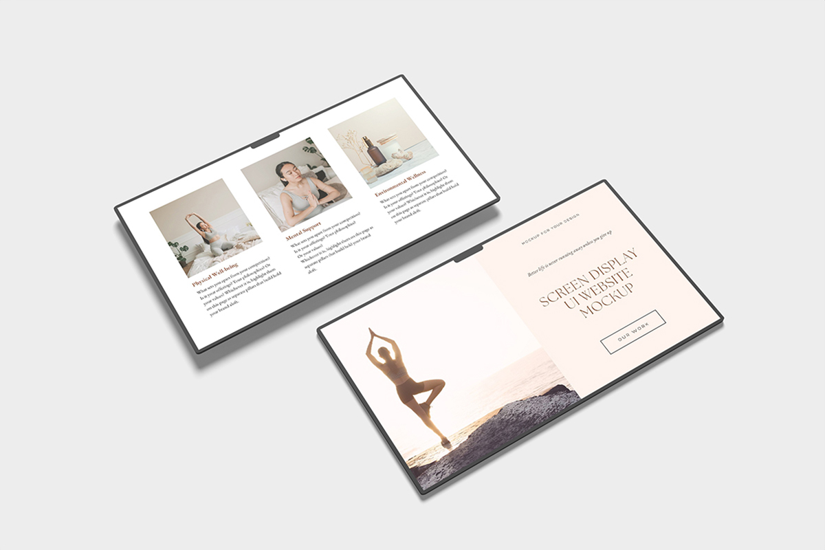 Screen Display UI Website Mockup