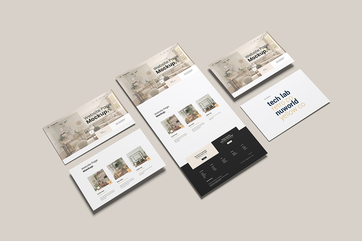 Variant Website Page and Screen Mockup