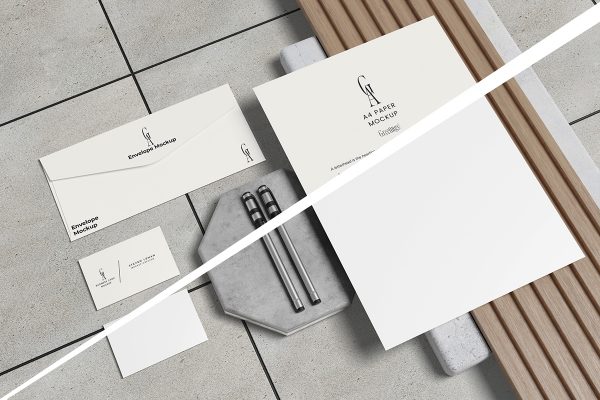 Industrial Style Stationery Mockup