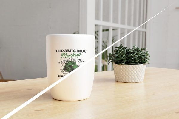 Minimalist Ceramic Mug Mockup