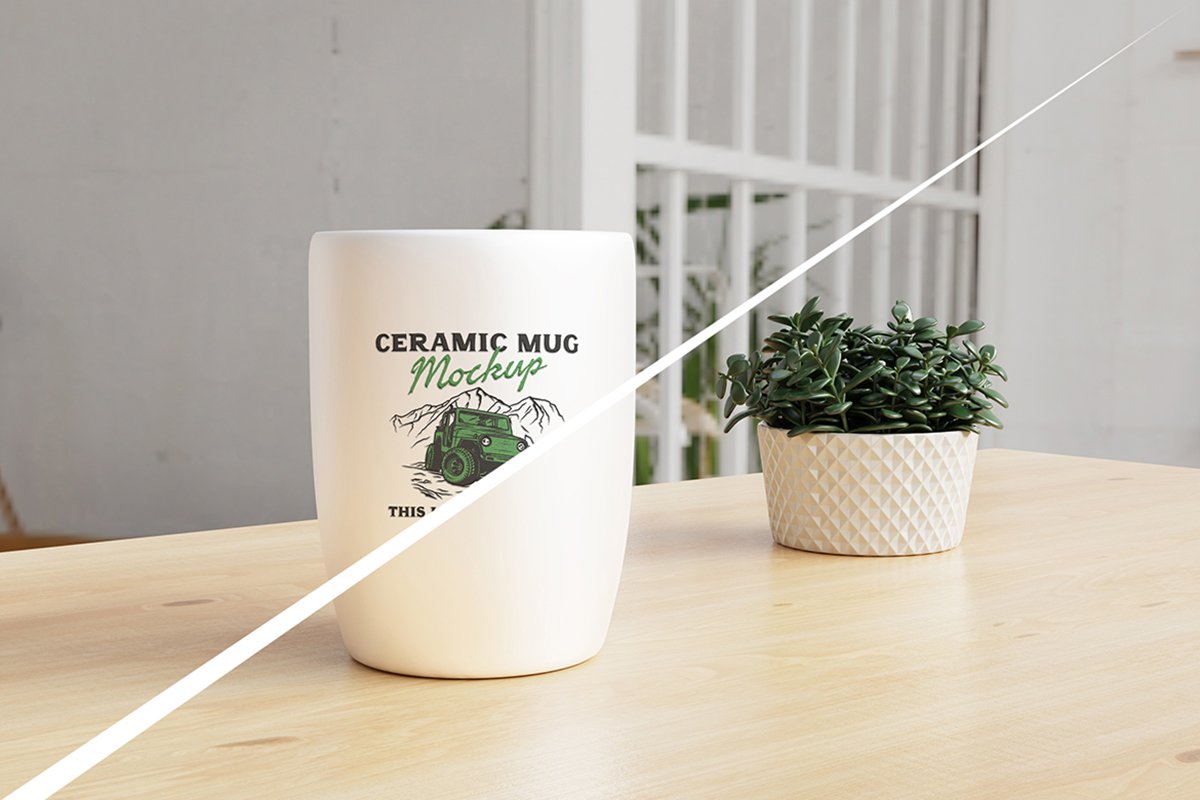 Minimalist Ceramic Mug Mockup