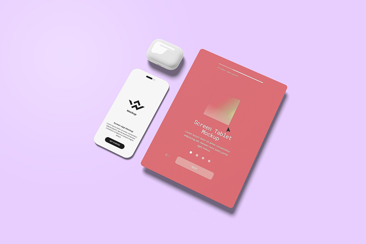 Pop Style UI & UX Screen App Mockup